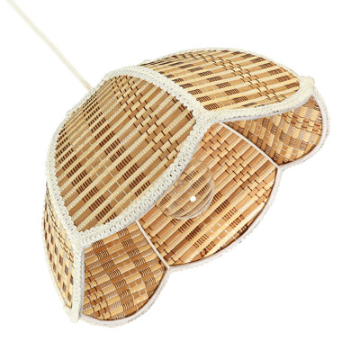 15cm H Rattan Round Pendant Shade ( No Direct Attachment Method ) in Brown