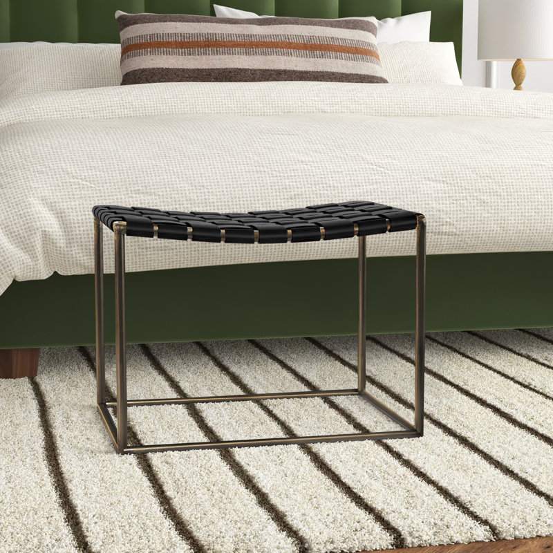 Holden Metal Accent Stool, Black