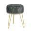 Velvet Round Footstool Ottoman-305513039