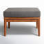 Repose-pieds Tempo en teck avec coussin