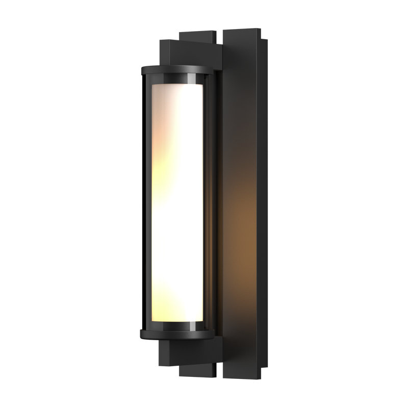 Plafonnier encastré d'extérieur Fuse 1, Noir bord de mer, H 17 po x l 4,6 po x P 6,4 po