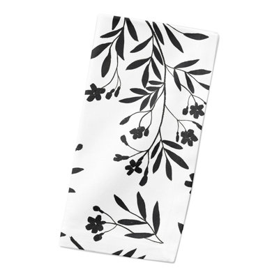 Cotton Twill Floral Square Napkin