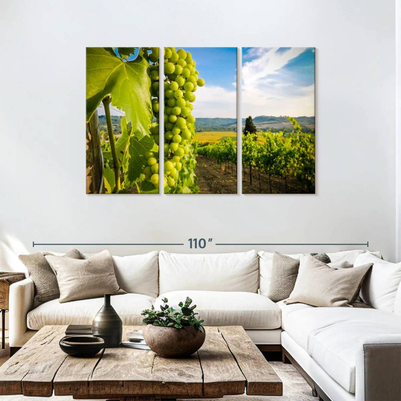 Yarlin Green Grape Vineyard, 48" H x 74" W