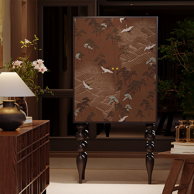 Double-door multi-functional accent cabinet