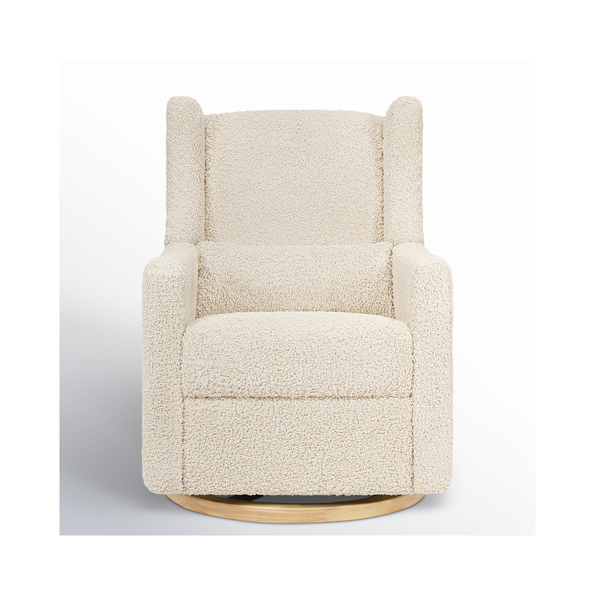 Kiwi Swivel Power Reclining Glider, Almond Teddy Loop
