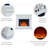 White Solid Wood Electric Fireplace