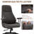 Diamond Quilted PU Leather Office Chair with Premium Durable Construction, Slient Wheels, Easy Assembly, Gray-677448574