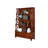 44.49"American-style solid wood brown multi-level storage shelf bookcase