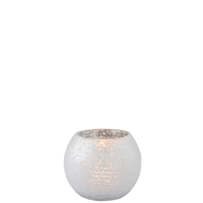 Ball Glass Tabletop Hurricane, 9.5cm H x 12cm W x 12cm D