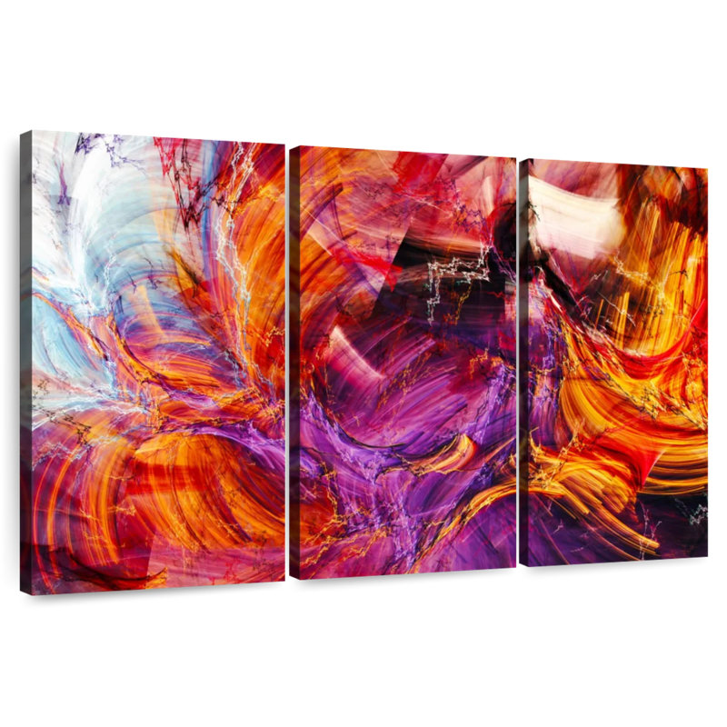 Avery Abstract Caramel Splash, 32" H x 50" W