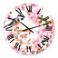 Tasse à thé oiseaux et fleurs - Horloge murale traditionnelle-60279954