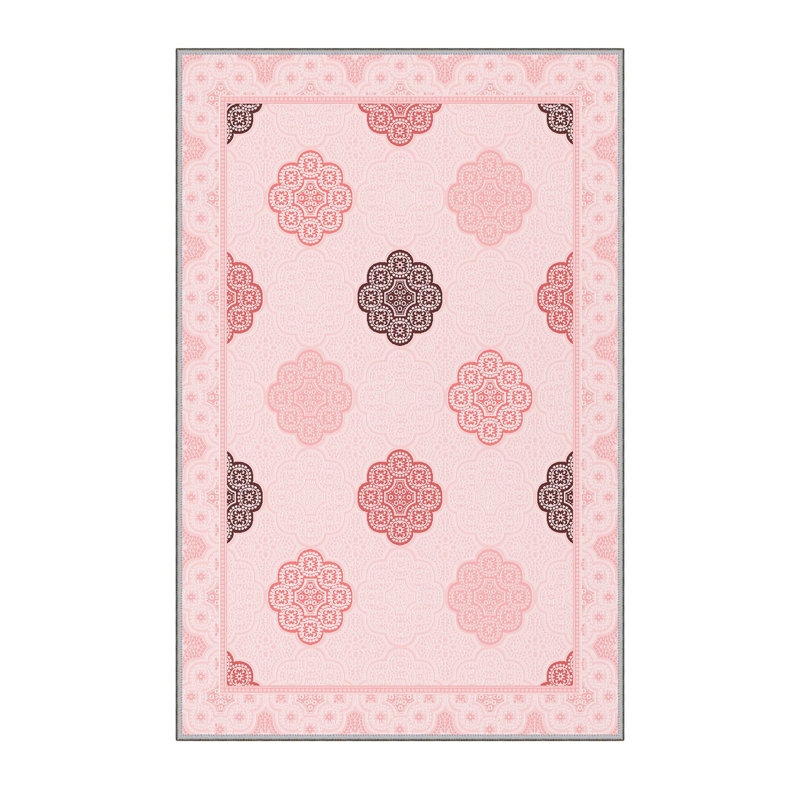 Elegant 3D Printed Area Rug, 4.6 x 7.2 ft | 100% Polyester, 0.31 in Pile Height, Antibacterial | Non-Slip PVC Felt Dot Underside, Machine Washable, Perfect for Living Room or Bedroom, Durable & Stylish Design