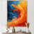 Toile avec cadre flottant or
