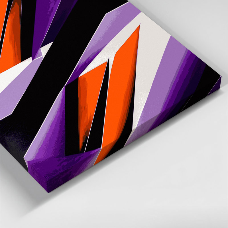 Hard Edge 69, impression sur toile mauve, H 16 po x l 16 po