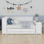 Lit de jour double avec lit gigogne et tablettes de rangement, cadre de lit d'angle en bois avec station de charge, lumière DEL, bureau et armoire-1227460593