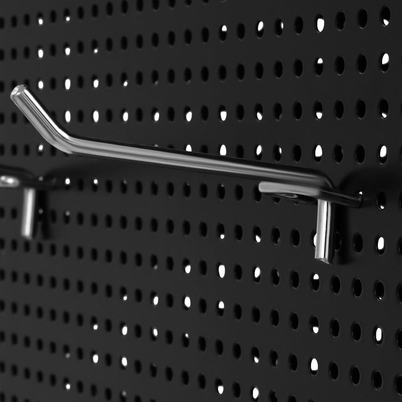 66''H Metal Triangular Pegboard Panels Display With Base