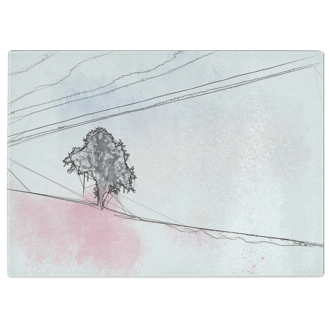 Tempered Glass The Tree Swing in Abstract Chopping Board