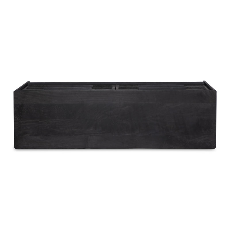 Sydney 6 Drawer Dresser, Black Wash/Black Cane