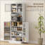 Garde-manger avec support à micro-ondes, armoire de rangement de cuisine autoportante avec huche, 8 tablettes de porte, tablettes réglables, garde-manger pour la salle à manger
