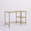 Bureau moderne moderne compact or avec tablettes peu encombrantes-31773248