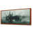 Toile avec cadre flottant brun