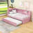 Tynise Twin Upholstered Daybed with USB Ports, LED Lighting and Twin Trundle-1513366484