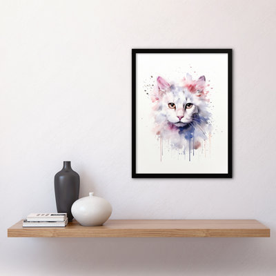 Pure White Cat - Single Picture Frame Print