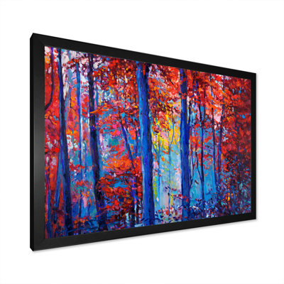 Paysage d'automne - reproduction de cadre photo sur toile