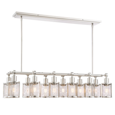 Luminaire suspendu linéaire pour îlot de cuisine 12 lumières Maner