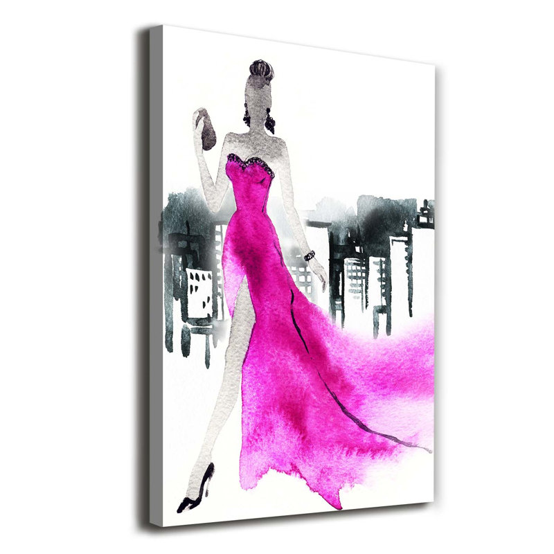 Fashion Illustration - Wrapped Canvas Print