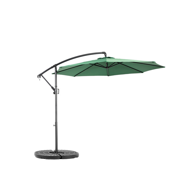 Parasol de marché suspendu de 10 pi, foncé, offrant ombre et plaisir pour le tissu de patio près de la piscine, attrayant