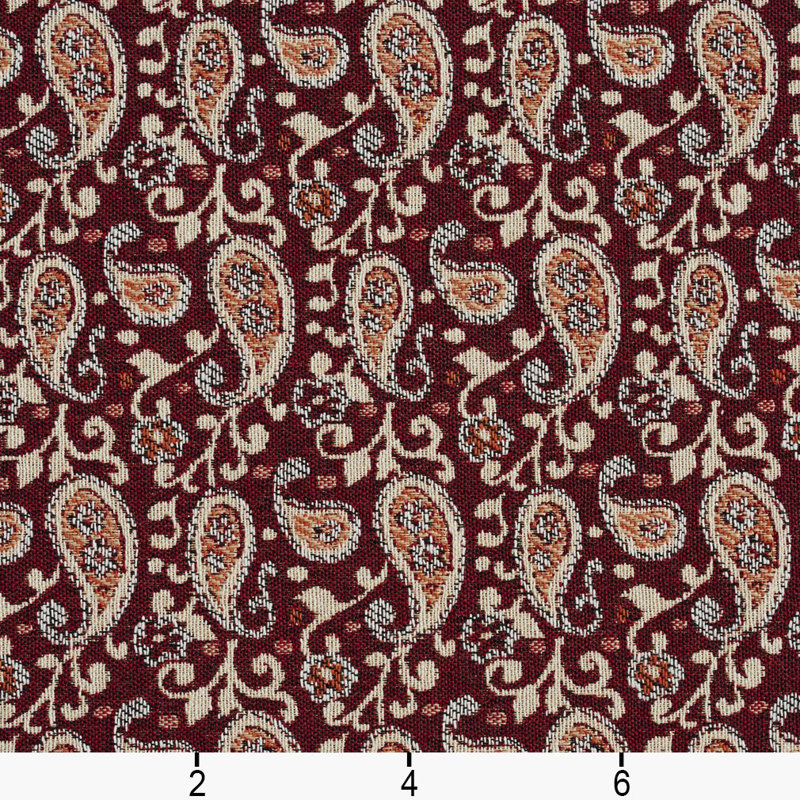Tissu cachemire, Rouge