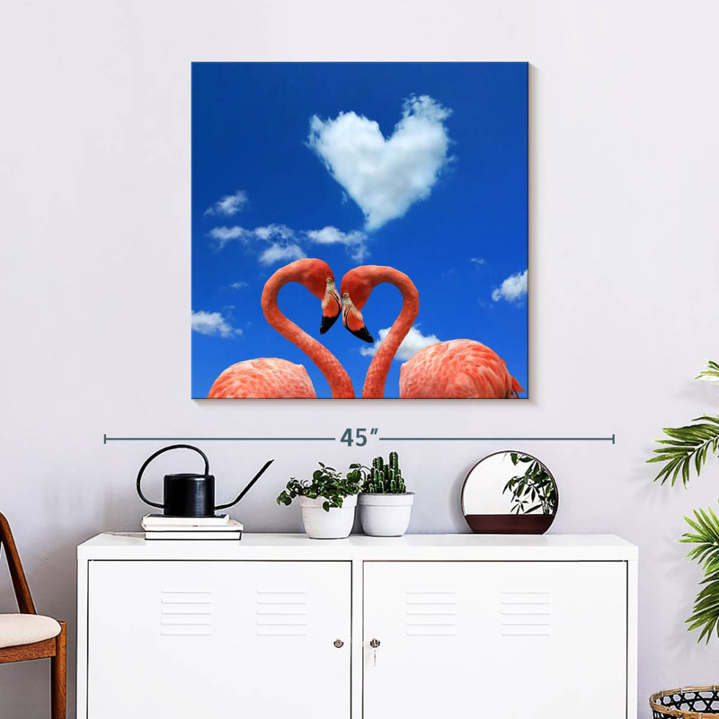 Crowle Flamingo Love In The Air, H 30 po x l 30 po