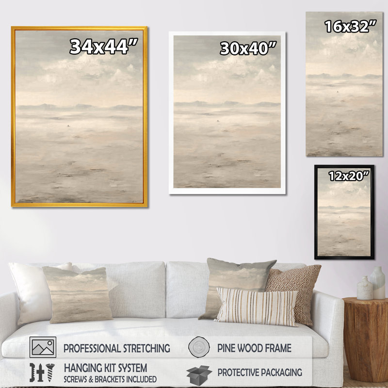 Jaune et blanc brume lever du soleil matin nuages - paysages, impressions sur toile, art abstrait jaune, H 20 po x l 12 po