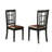 3-Piece Dinner Table Set Contains a Dining Table and 2 faux Leather Kitchen Chairs with Slatted Back- Black Finish-1164991705-1164991707