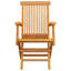 Chaise de patio pliante en teck avec coussin Dululu-164794747