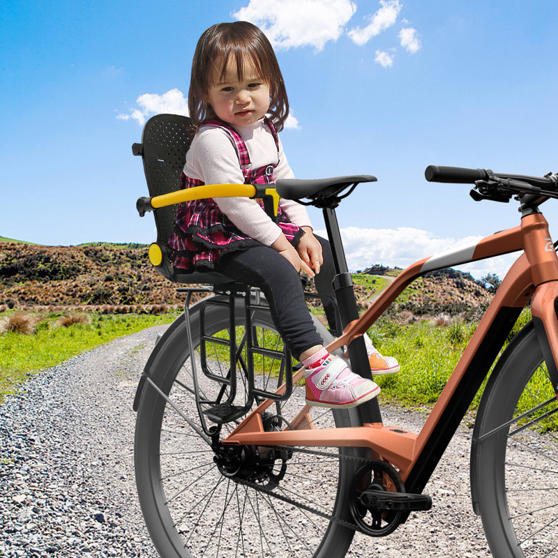 Siège arrière de vélo pour enfant, Noir