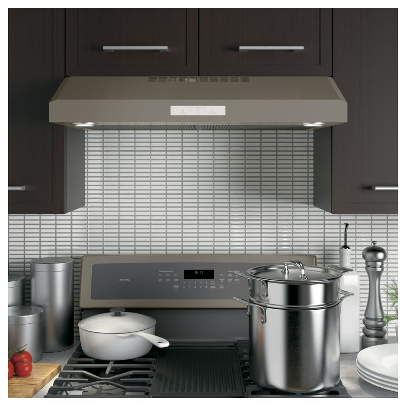 30" 390 CFM Convertible Under Cabinet Range Hood with Night Light, Stainless Steel, 30"