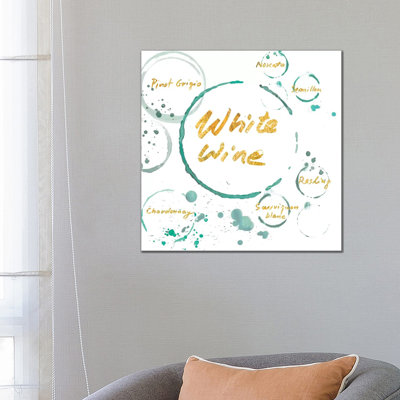 White Wine Gold - Wrapped Canvas Painting