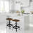 Swivel Adjustable Height Counter Stool with Metal Frame