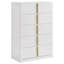 Ensemble de chambre avec grand lit 5 pièces Miyoka Bleu marine et blanc ultrabrillant-1458996115-1458996117