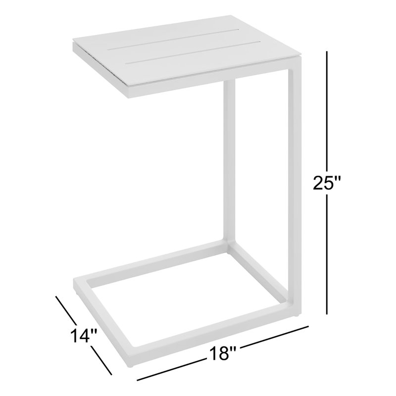 Skiff Outdoor Side Table, Carbon