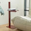Table de bout relevable de toute hauteur, table de bout de conception moderne, tablette à deux étages à côté de la table, matériau en acier inoxydable, durable.-983786286