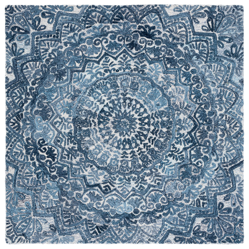 Drane Hand Tufted Performance Oriental Rug, Square 6'