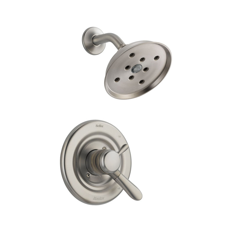 Garniture de robinet de douche Lahara avec poignées levier et technologie H2okinetic, Acier inoxydable Brilliance