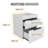 Capri Modern Double Drawer Low Profile Nightstand-1915568809
