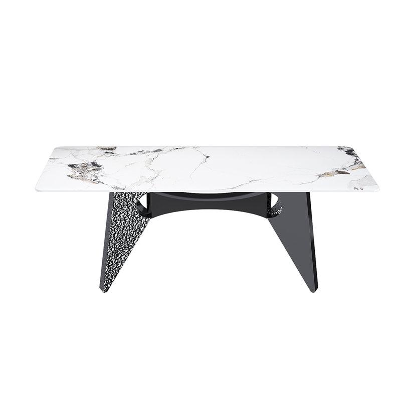 Hutto Rectangular Marble Dining Table, 30"H x 71"L x 35.4"W