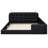 Queen Sized Upholstered Platform Bed With 2 Reading Lights, Black. Fine Quality Pu Leather. Generous Room For Rest And Comfort. Adjustable Headboard Size Lights In Luxury Leather Upholstery. Spacious-1652124717