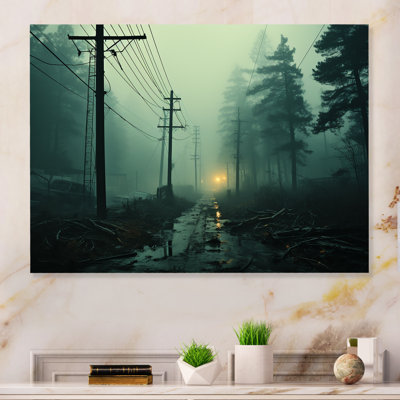 " Teal Tangle Power Lines Mystery I "