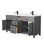 Beckett 66" Freestanding Double Bathroom Vanity with Cultured Marble Top-473309635-473309661-481319807
